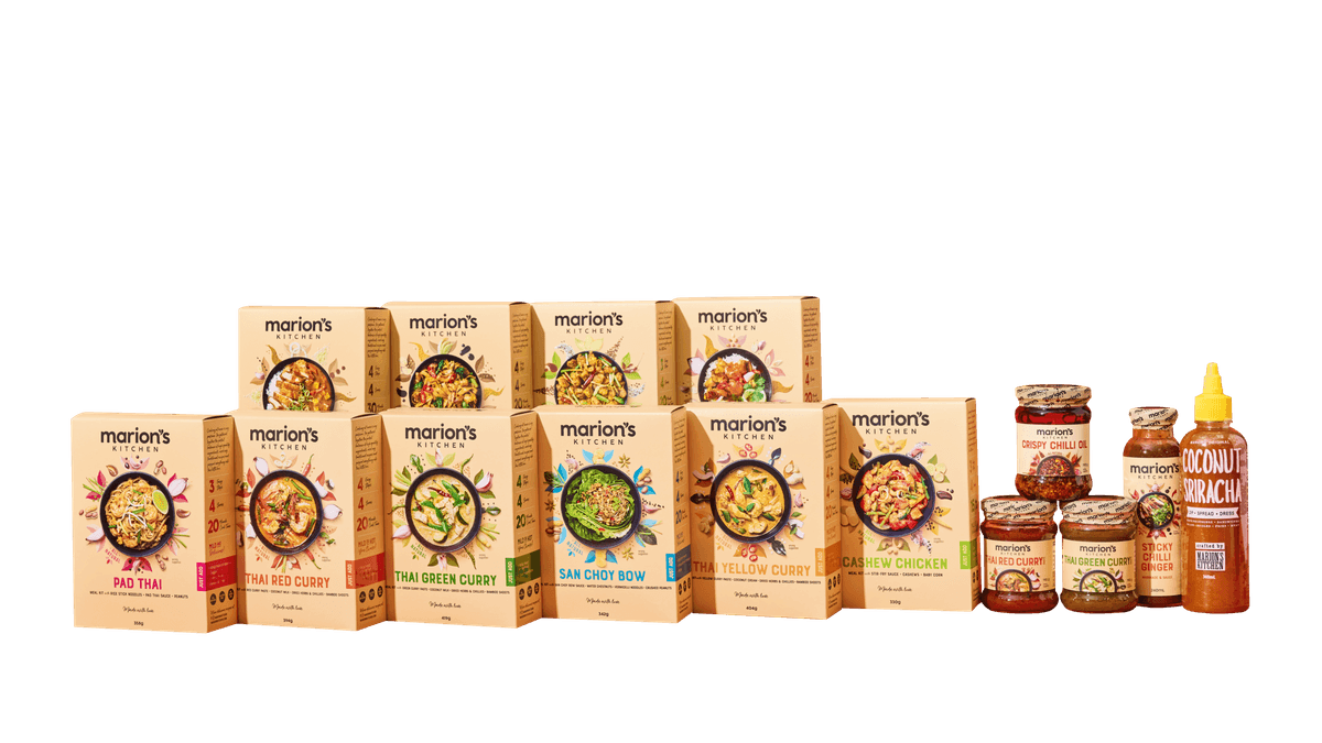 Selection of Marion's Kitchen Food Products