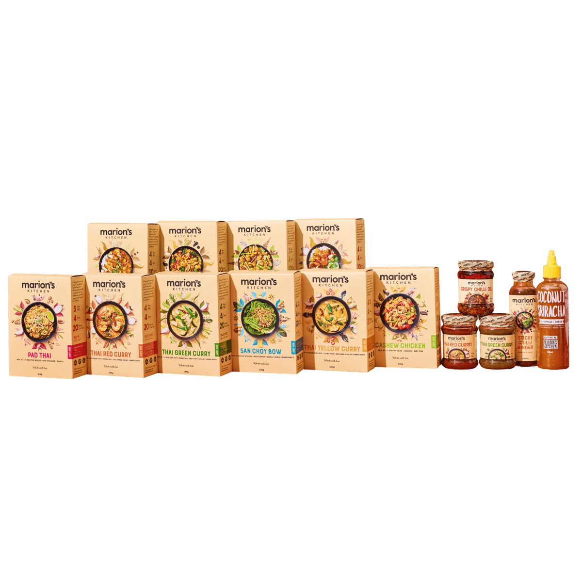 Selection of Marion's Kitchen Food Products